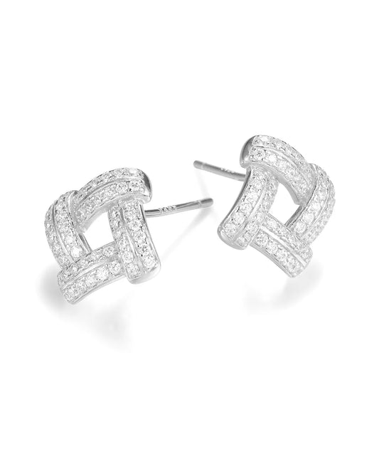 Crystal Clover Shape Earrings