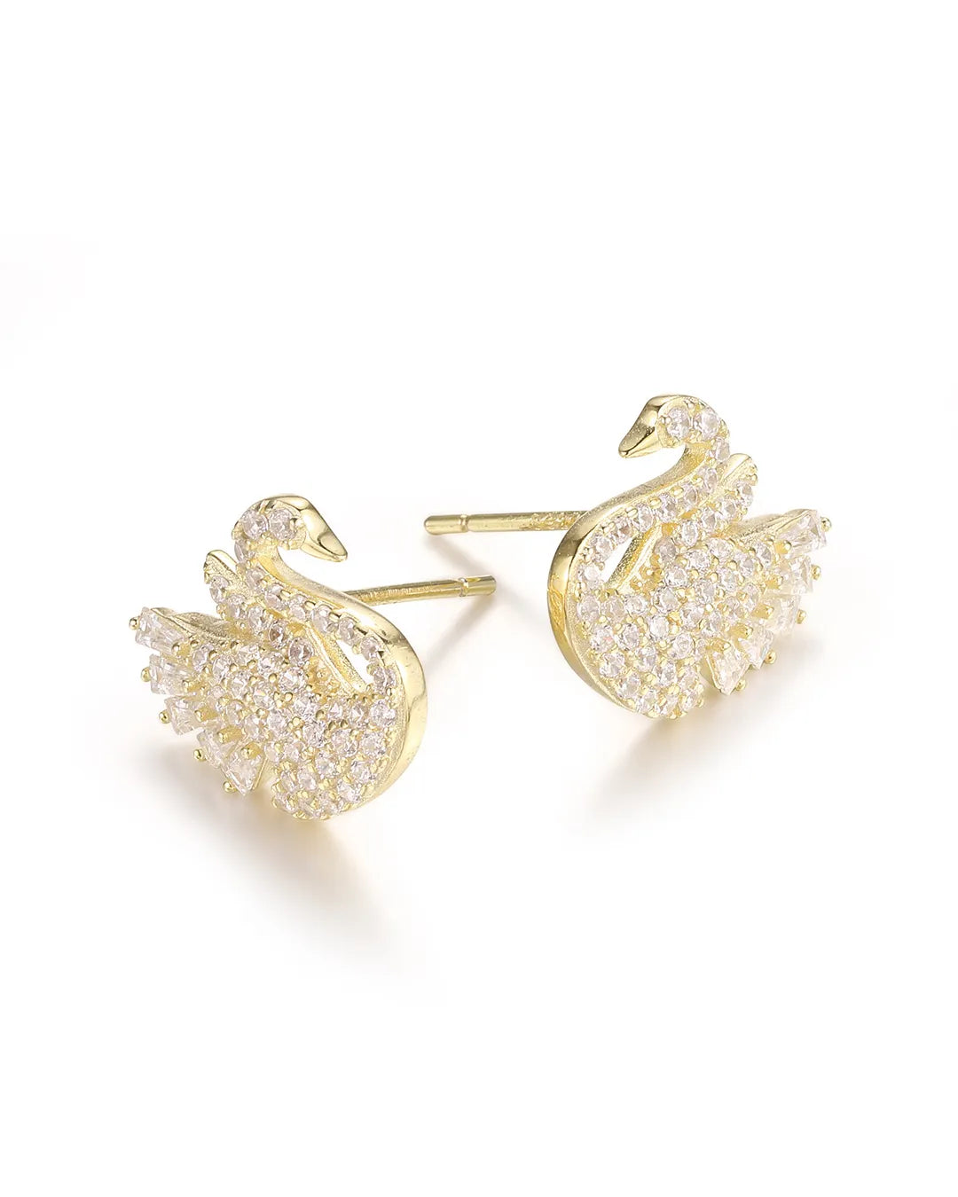 Luxury Gold Swan Earrings