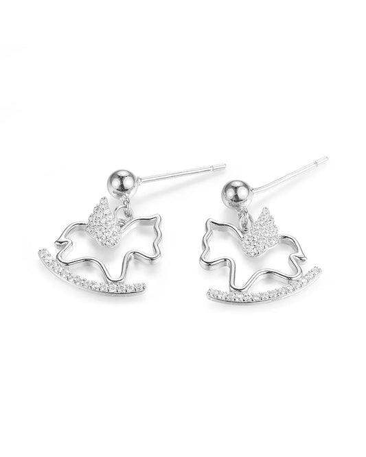 Luxury Crystal Horse Earrings