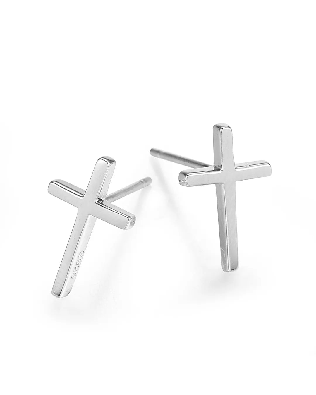 Sterling Silver Cross Earrings