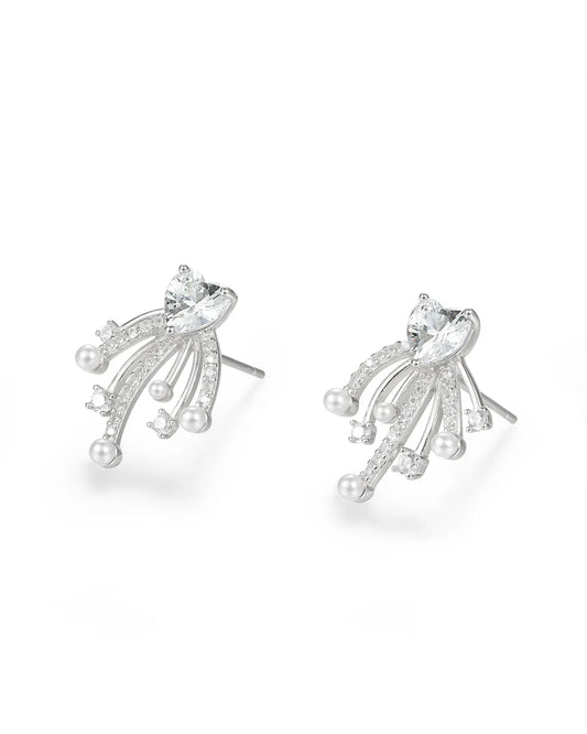 Handcrafted Black Stud Earrings Featuring a Detailed Rose Design