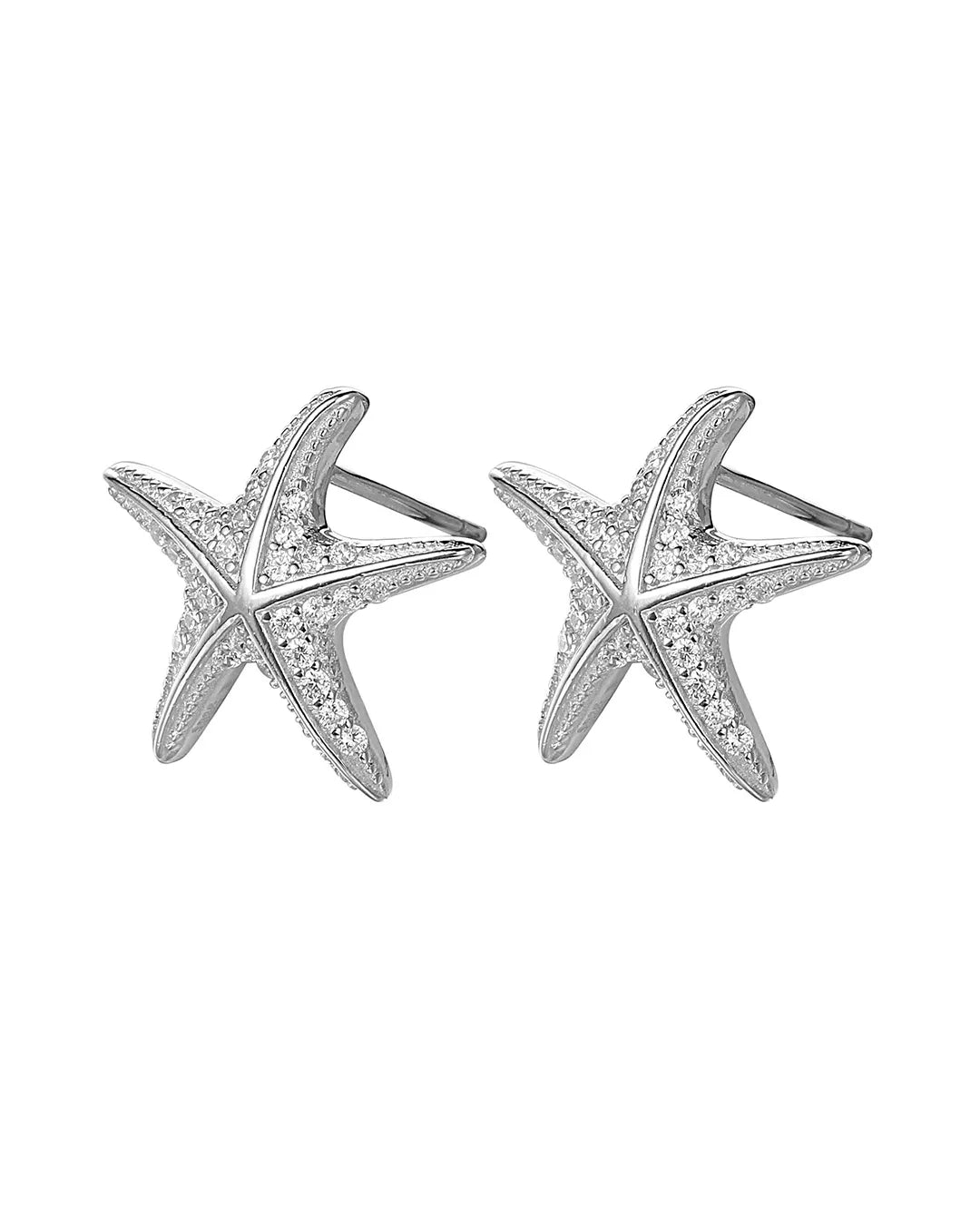 Sterling Silver Starfish Earrings