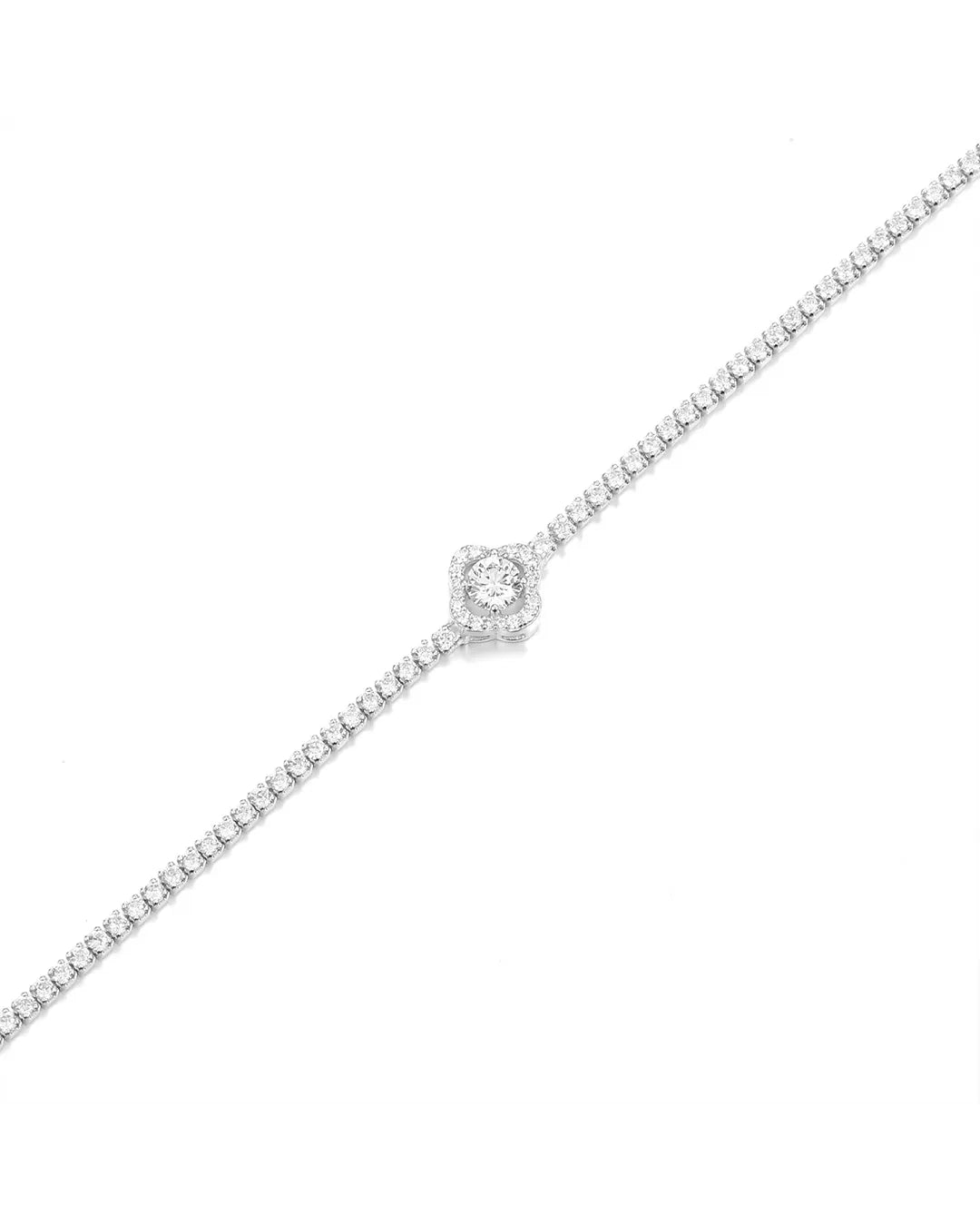 Diamond bracelet on a white background