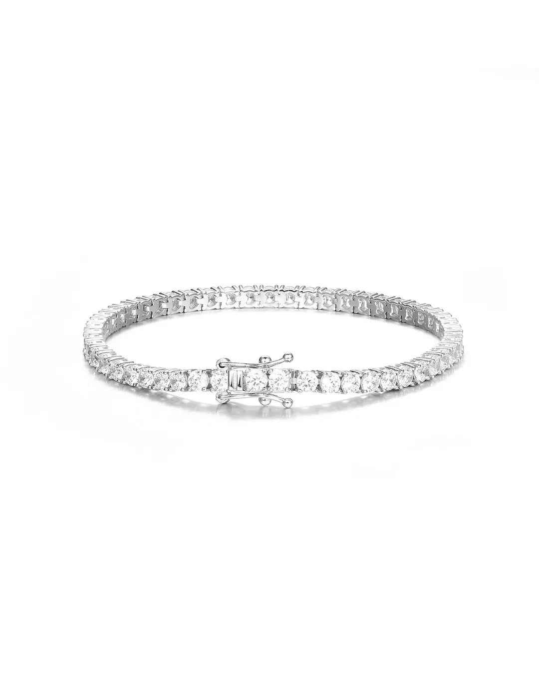 Crystal Tennis Silver Bracelet