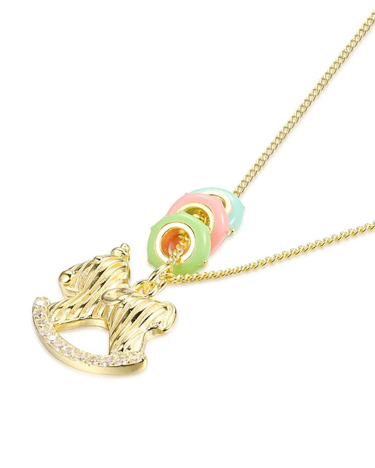 Gold Horse Pendant for Equestrian Jewelry Enthusiasts