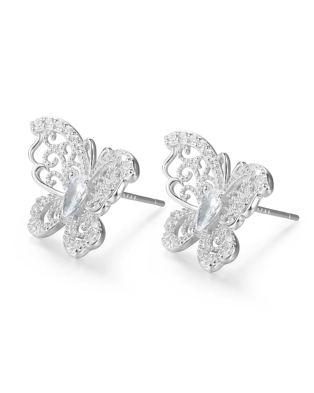 Sparkling Crystal Butterfly Earrings