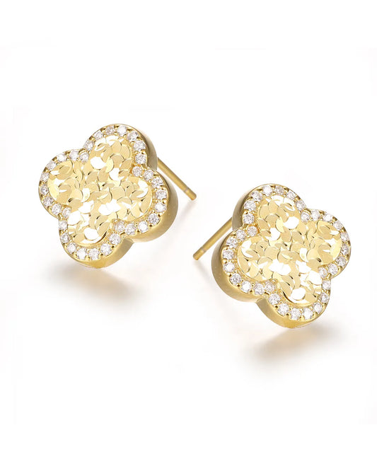 Gold Floral Earrings