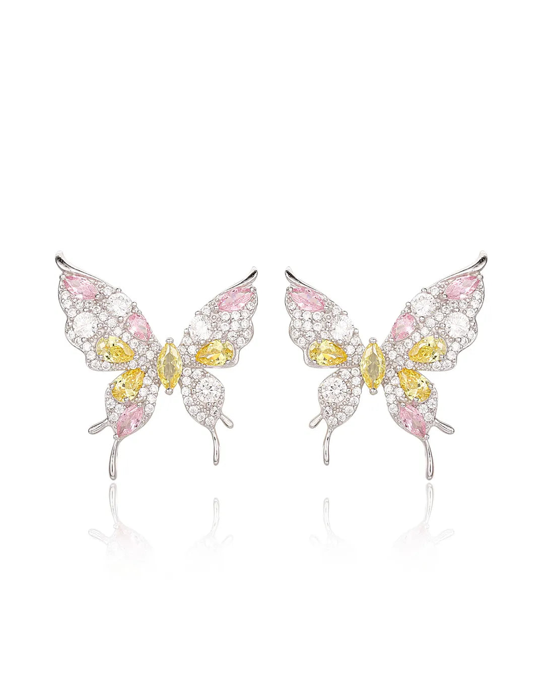Butterfly Crystal Stud Earrings