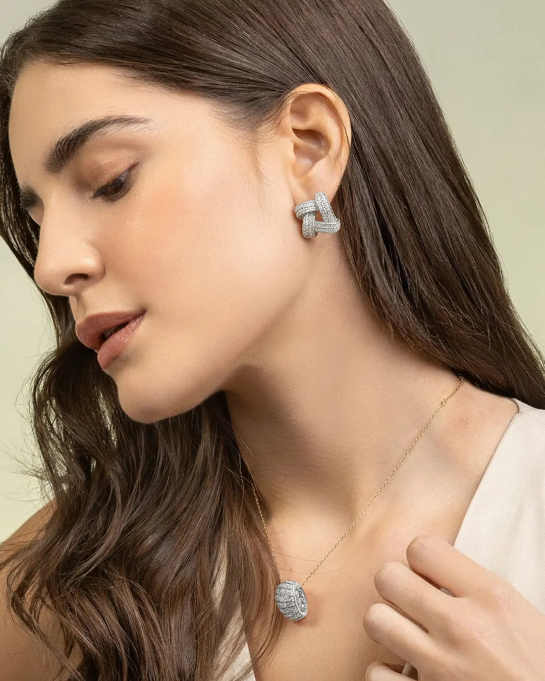 Crystal Knot Earrings