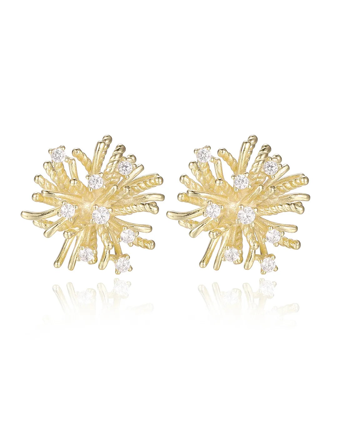 Twist Design Gold Earrings