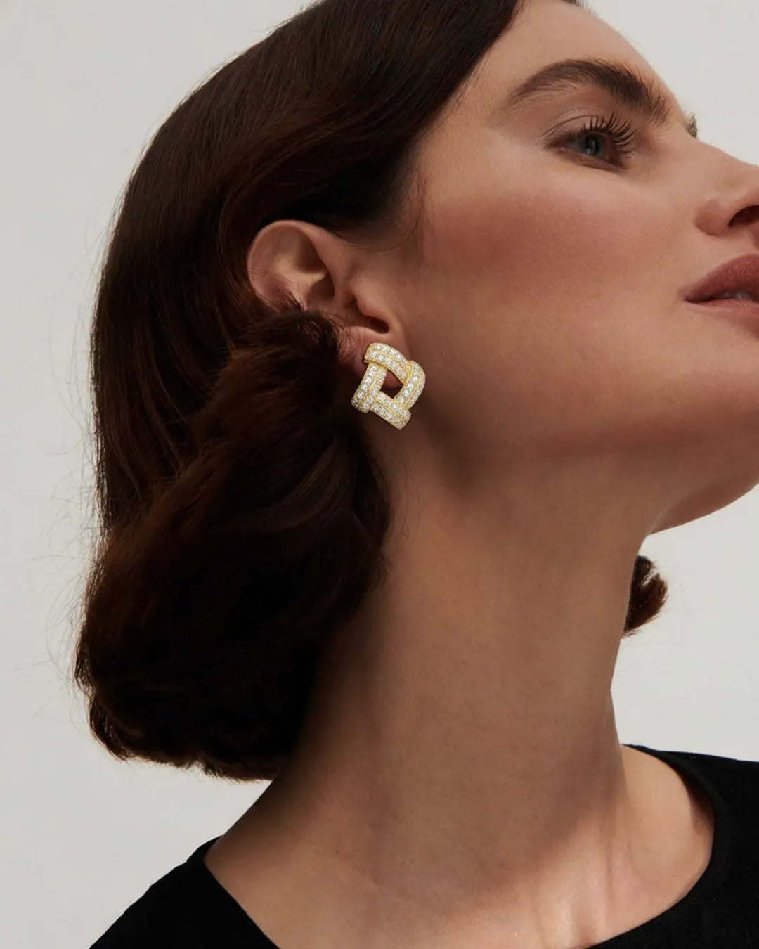 Gold Geometric Stud Earrings