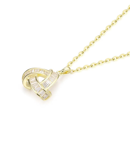 Gold Knot Pendant Necklace
