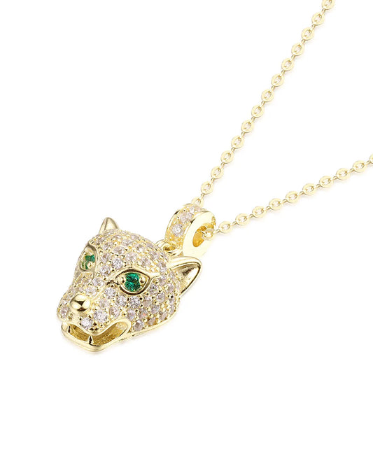 Fierce Leopard Necklace Featuring a Highly Detailed Animal Motif