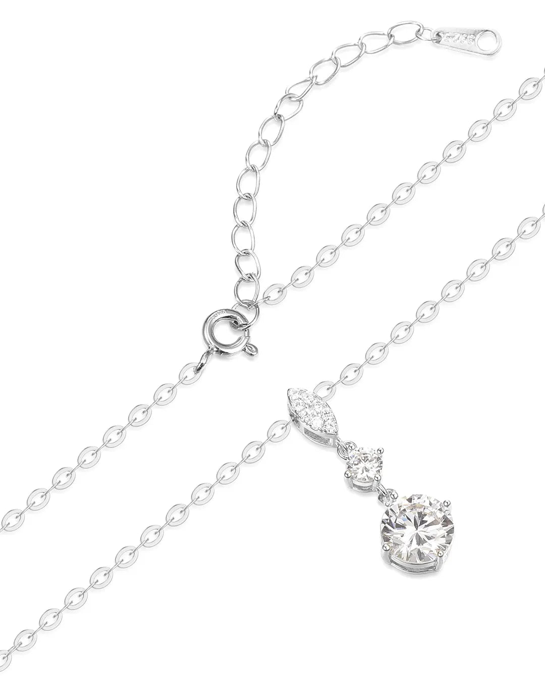 Gorgeous Silver Drop Necklace with a Modern and Sleek Aesthetic