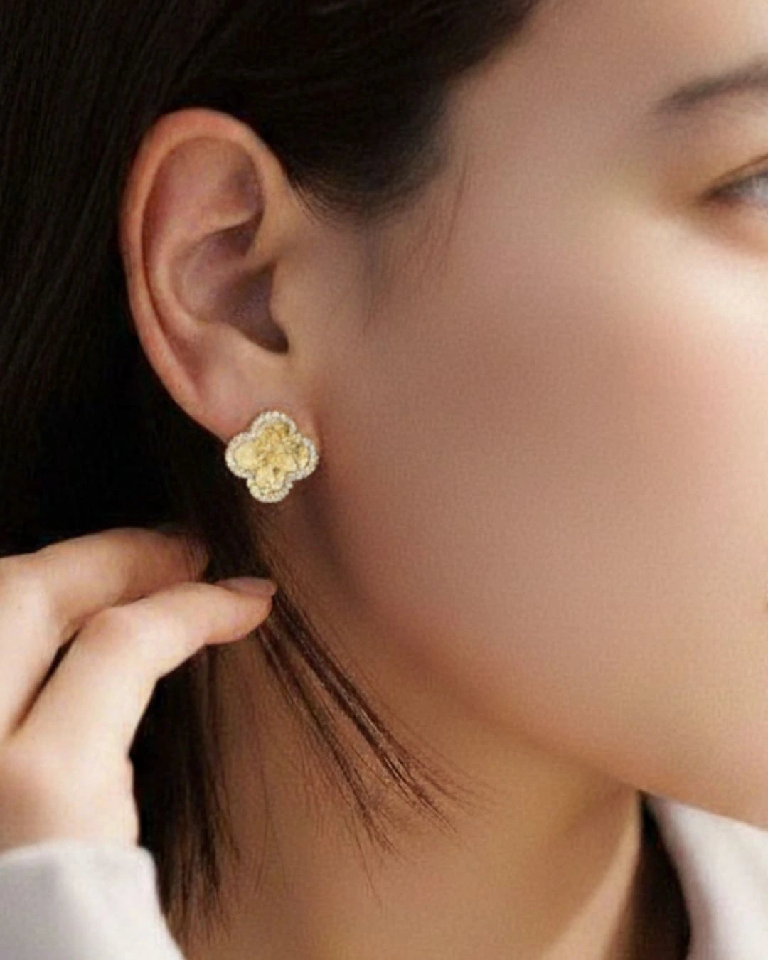 Gold Floral Earrings