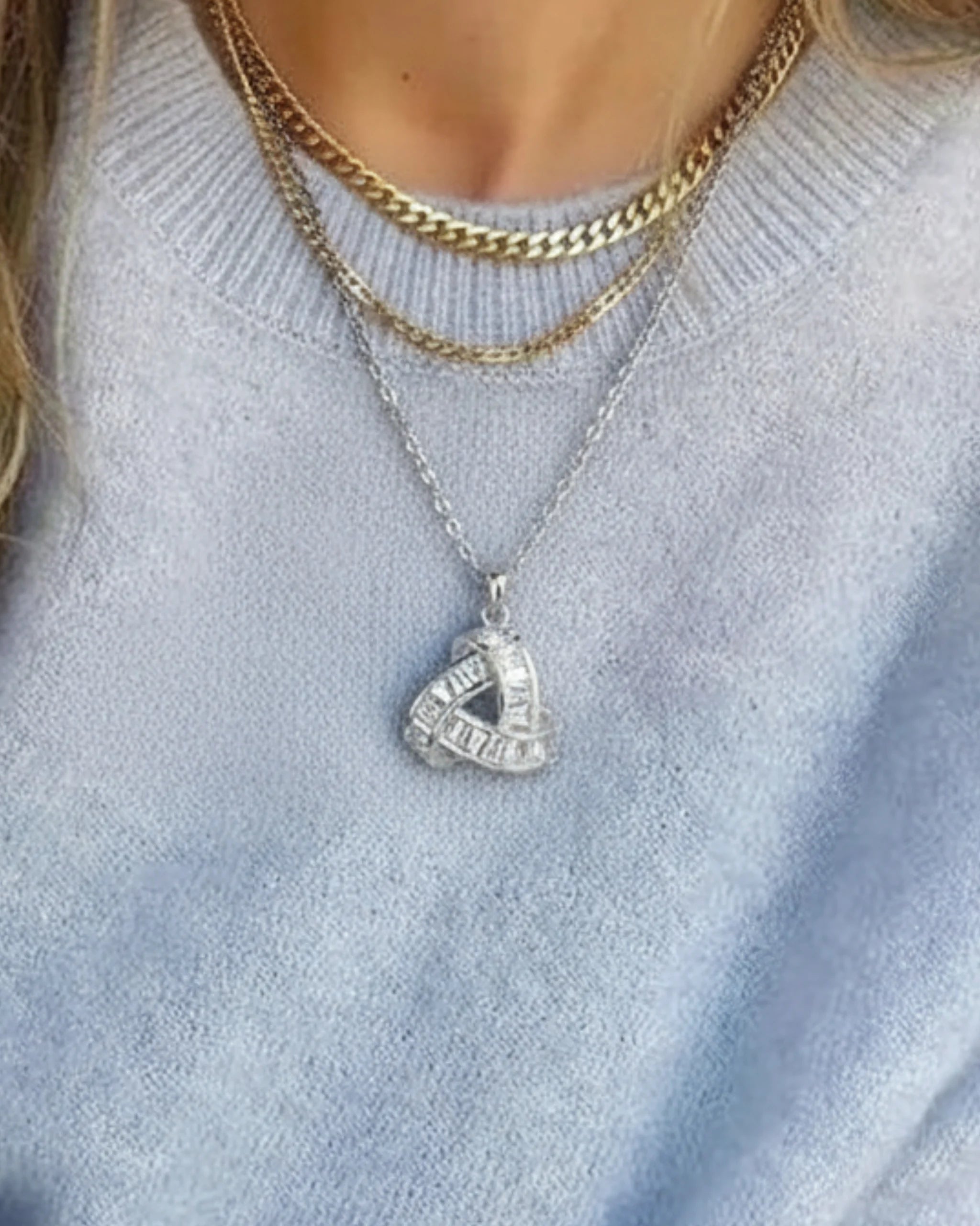 Silver Knot Pendant Necklace