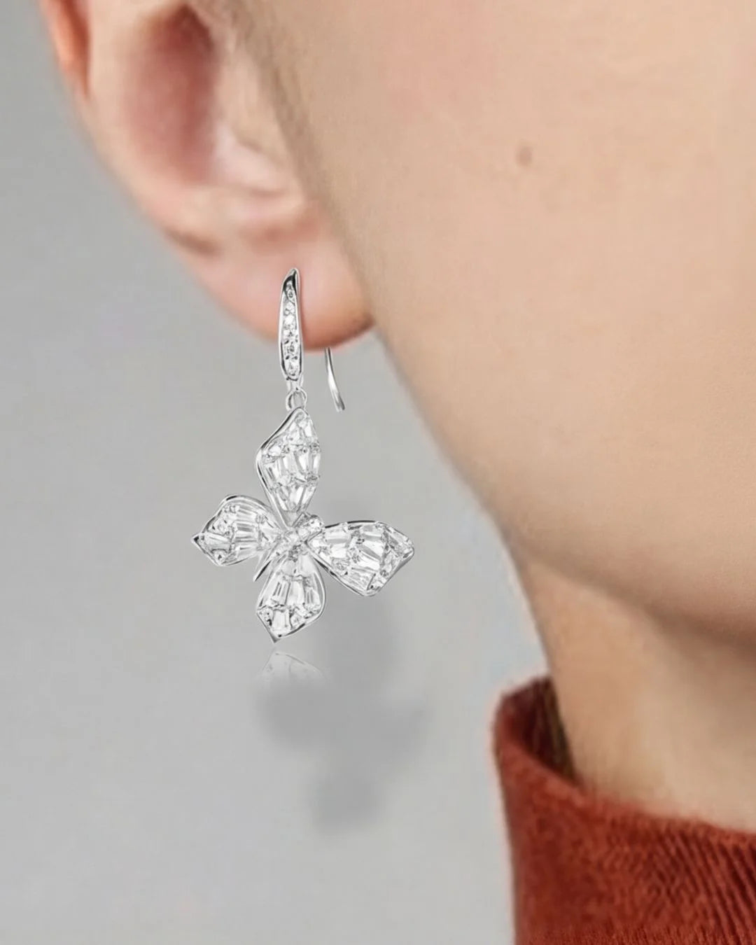 Silver Butterfly Earrings