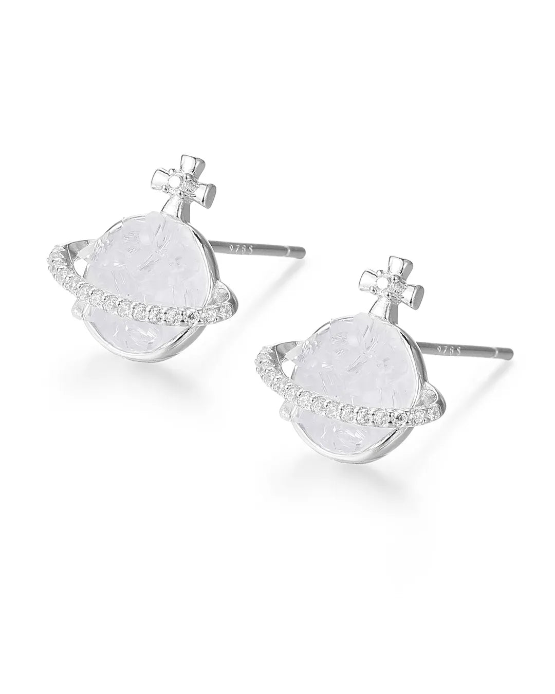 Silver Planet Earrings