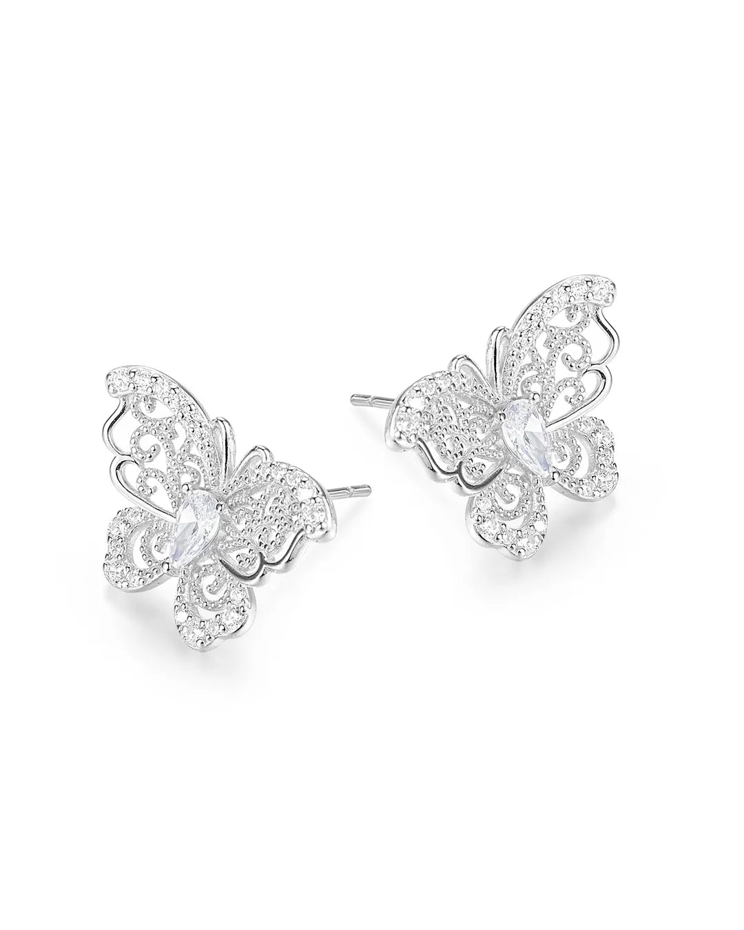 Sparkling Crystal Butterfly Earrings