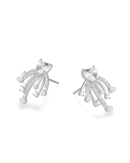 Handcrafted Black Stud Earrings Featuring a Detailed Rose Design