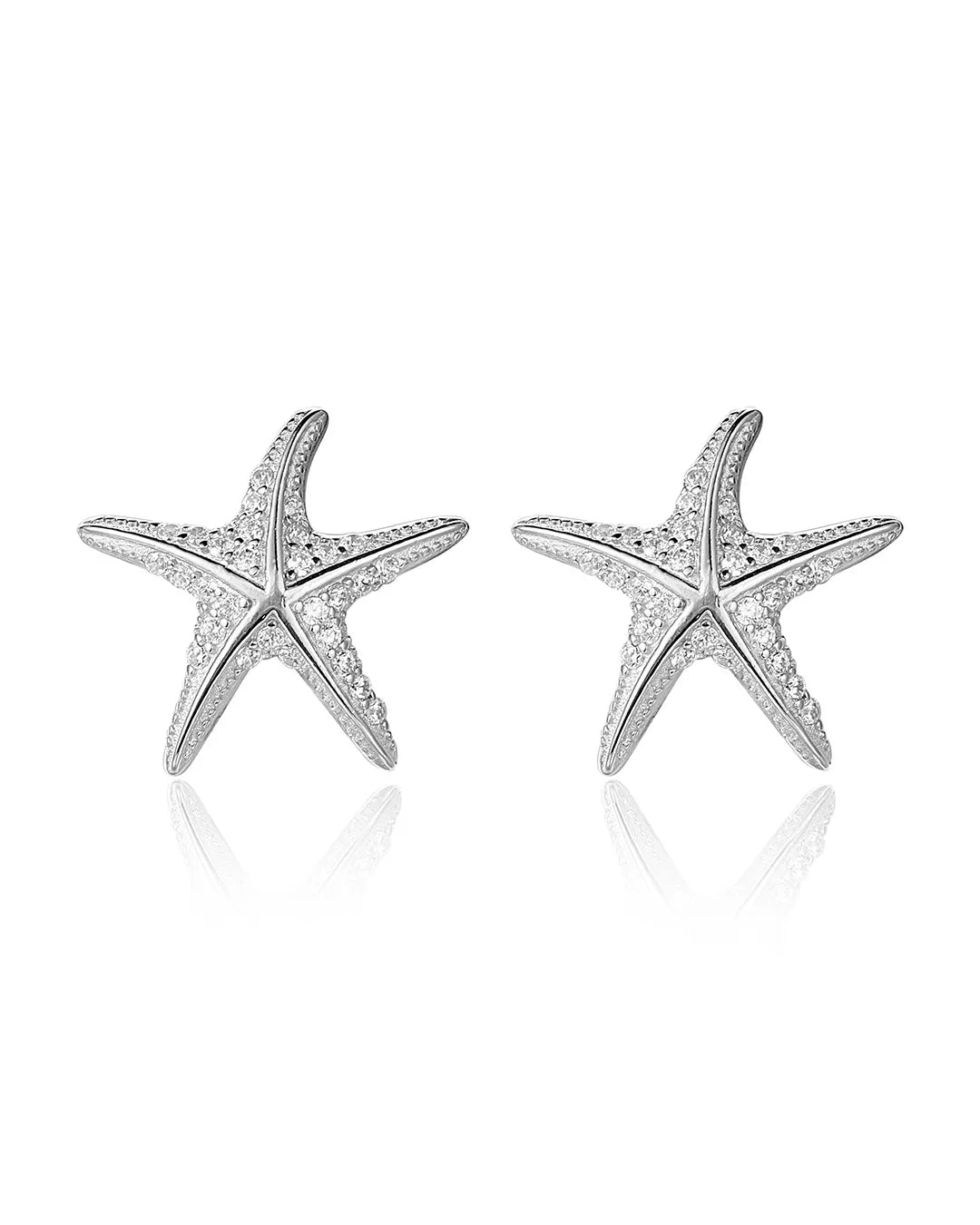 Sterling Silver Starfish Earrings