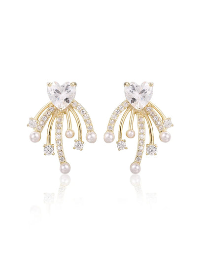 Elegant Rose Gold Earrings Inspired by the Beauty of a Blooming Rose