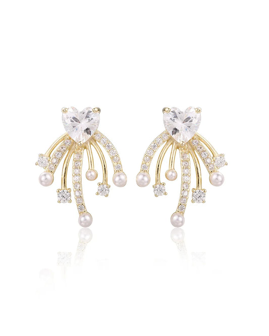 Elegant Rose Gold Earrings Inspired by the Beauty of a Blooming Rose