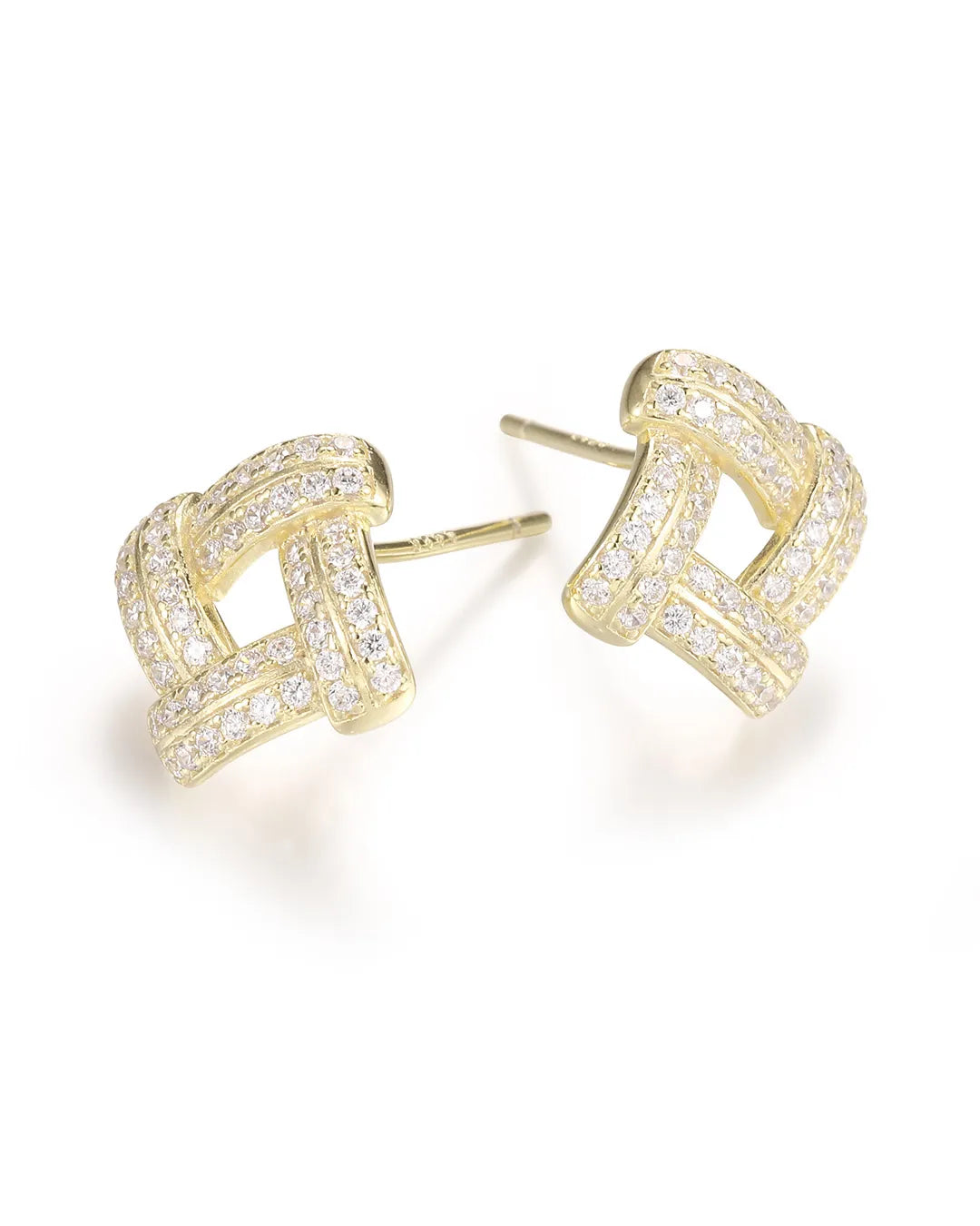 Gold Geometric Stud Earrings