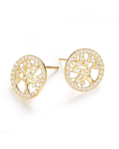 Gold Tree of Life Earrings