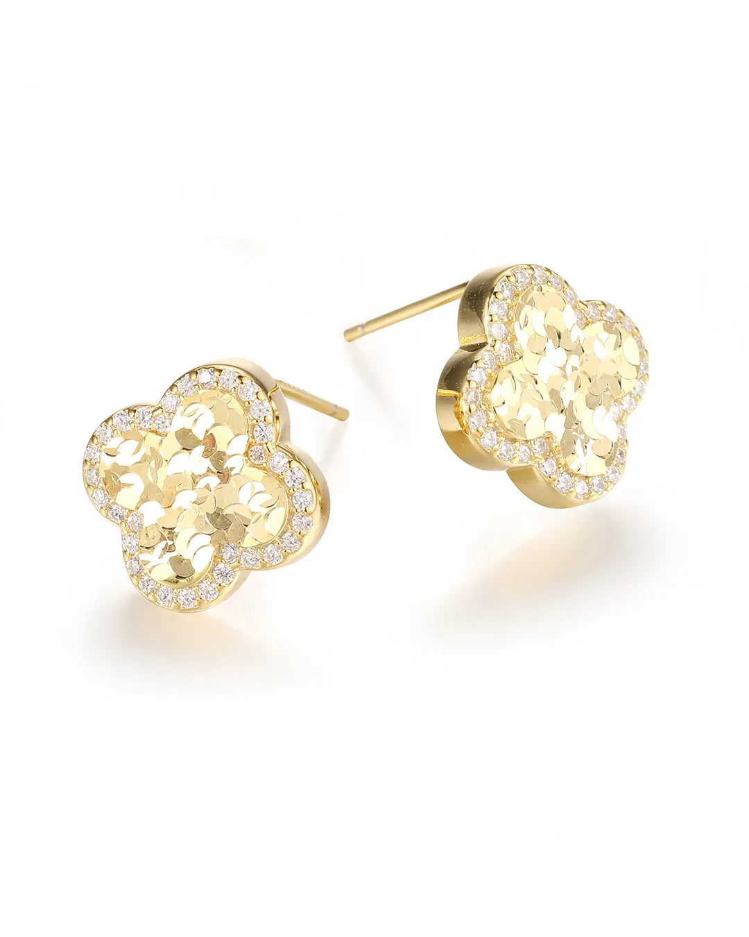Gold Floral Earrings