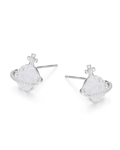 Silver Planet Earrings