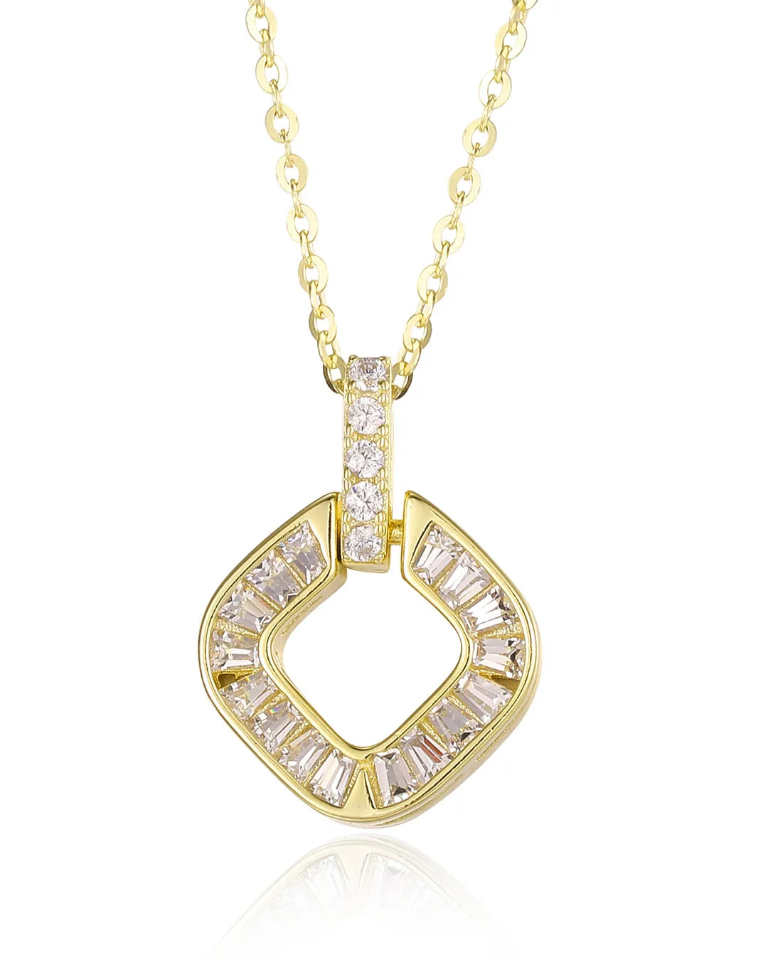 Modern Geometric Necklace with Minimalist Gold Craftsmanship
