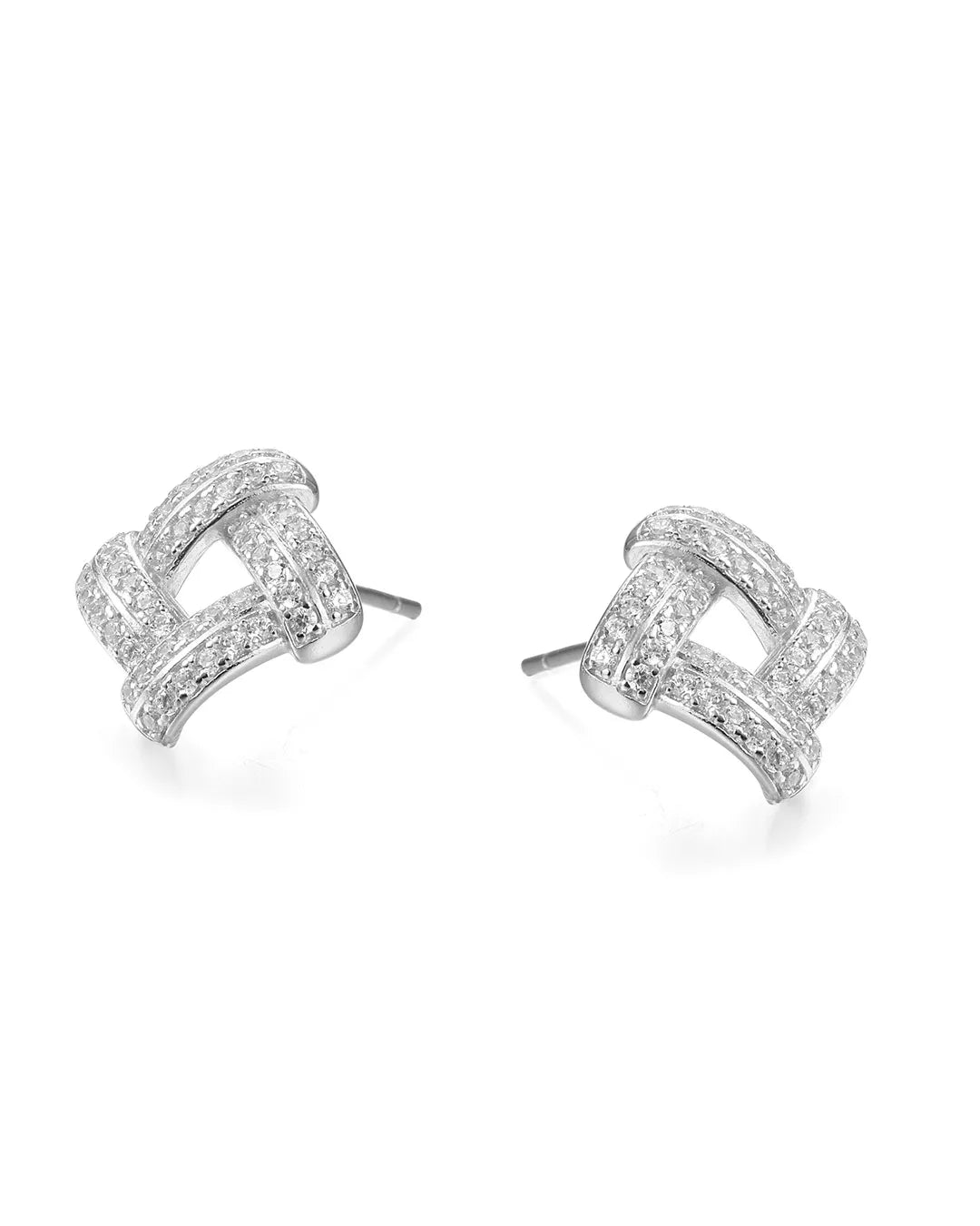 Crystal Clover Shape Earrings