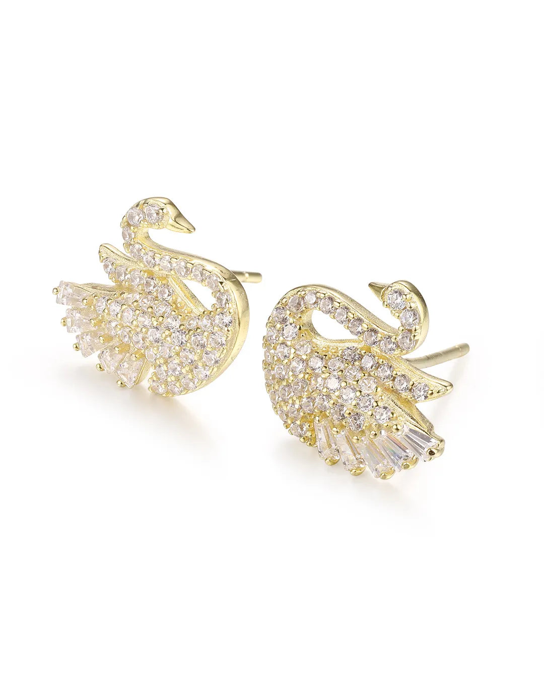 Luxury Gold Swan Earrings