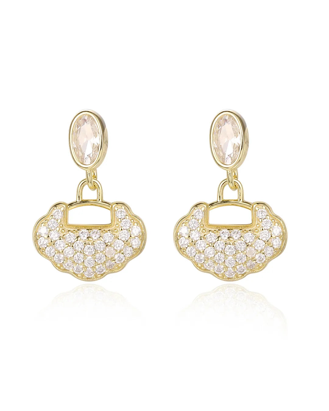 Gold Gourd Stud Earrings