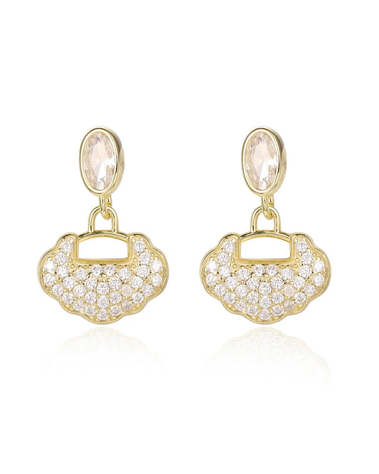 Gold Gourd Stud Earrings
