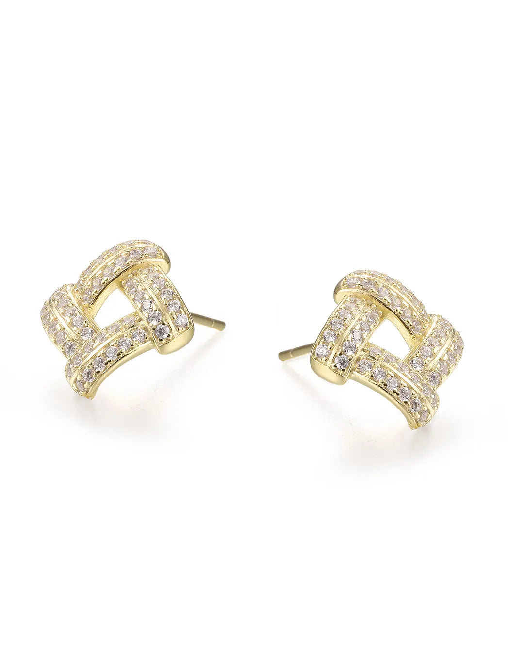 Gold Geometric Stud Earrings