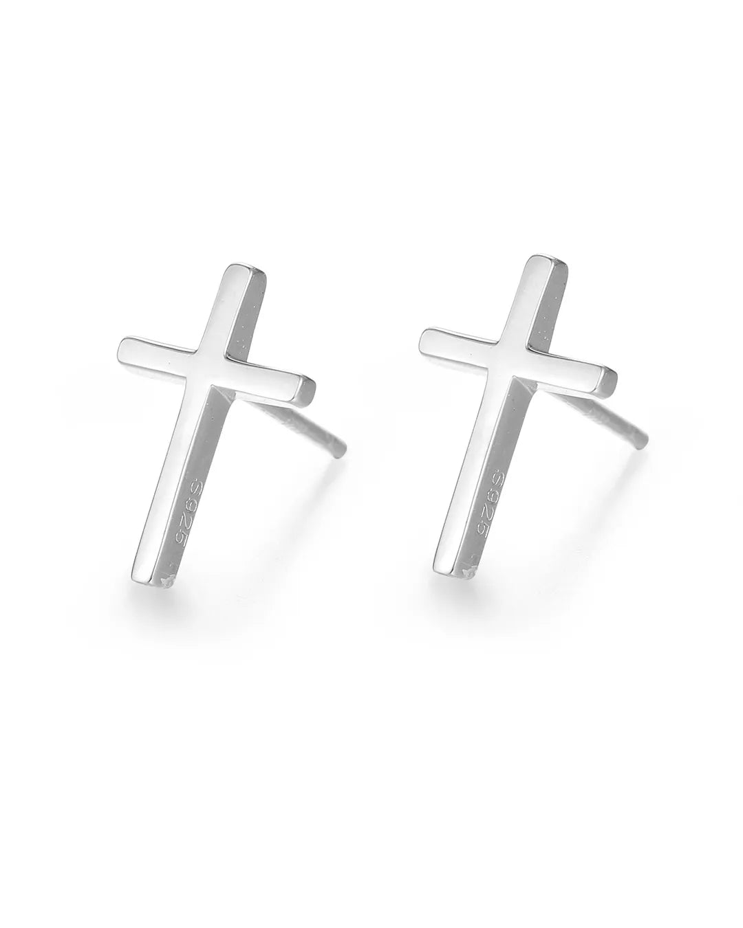Sterling Silver Cross Earrings