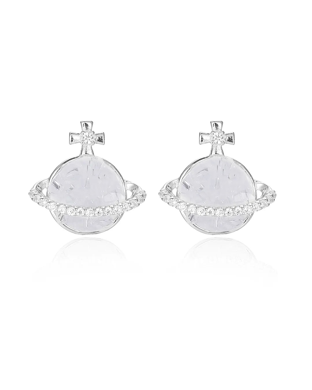 Silver Planet Earrings