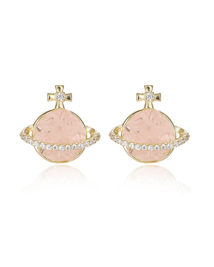 Pink Planet Earrings