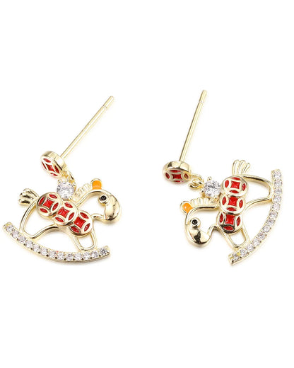 Vibrant Red Enamel Earrings for a Unique and Artistic Appearance