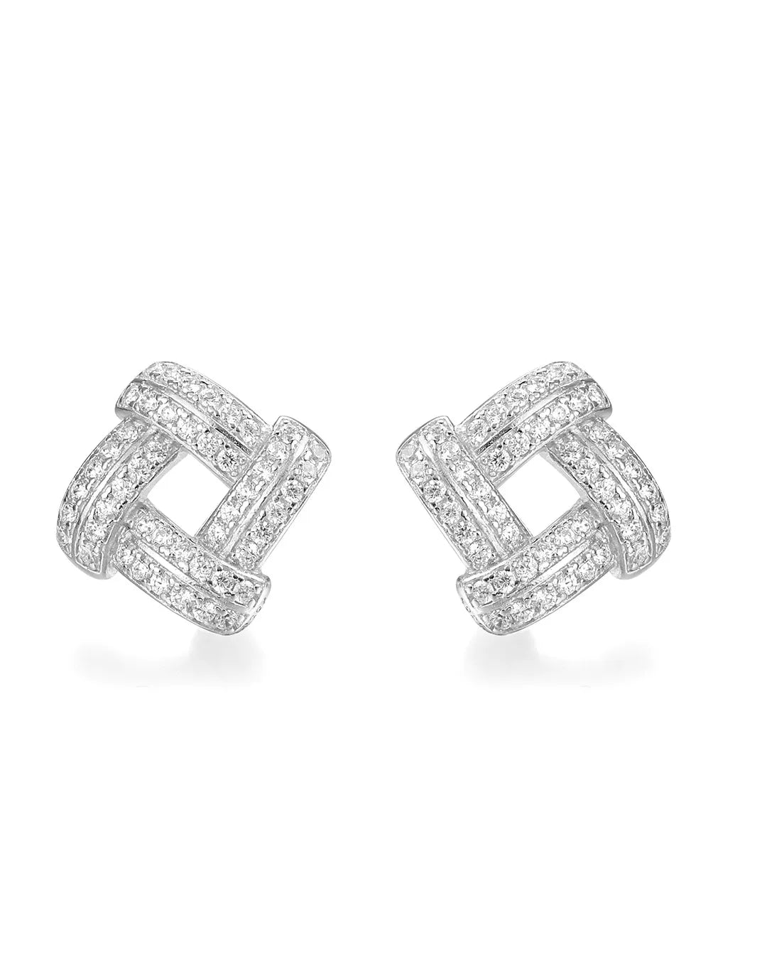 Crystal Clover Shape Earrings