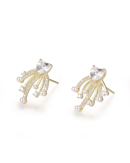 Elegant Rose Gold Earrings Inspired by the Beauty of a Blooming Rose
