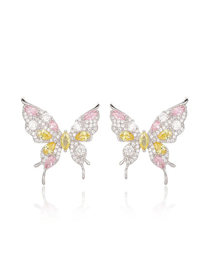 Butterfly Crystal Stud Earrings