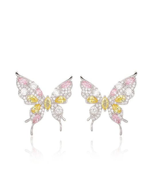 Butterfly Crystal Stud Earrings