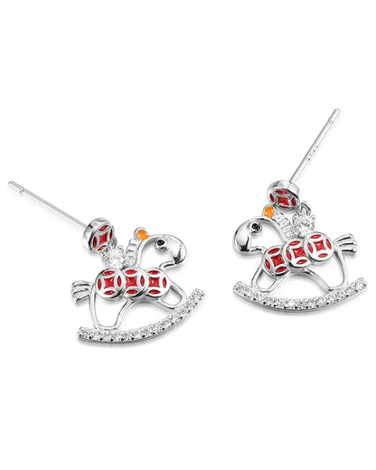 Luxury Crystal Horse Earrings