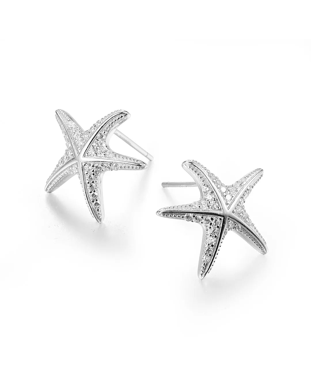 Sterling Silver Starfish Earrings