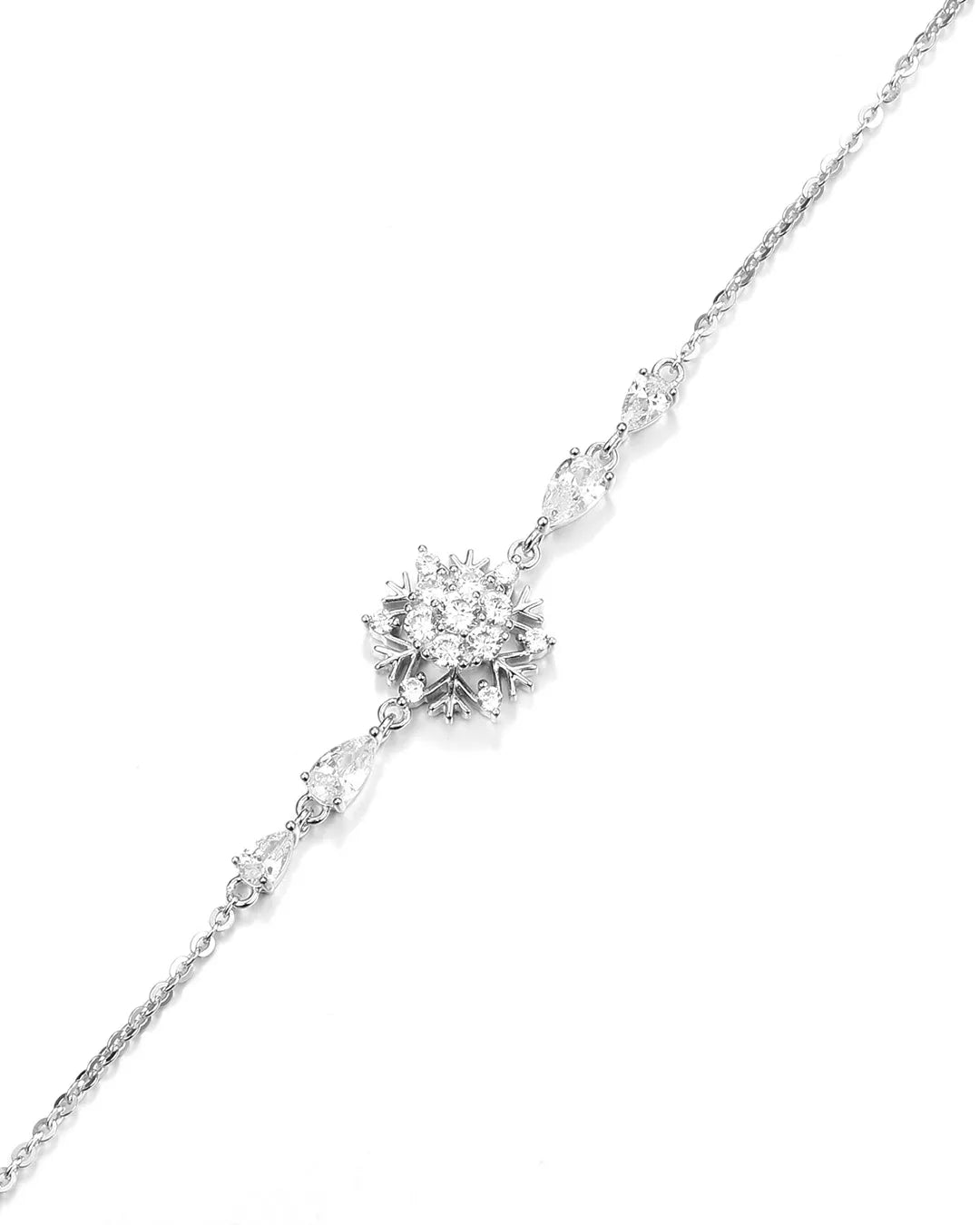 Diamond necklace on a white background