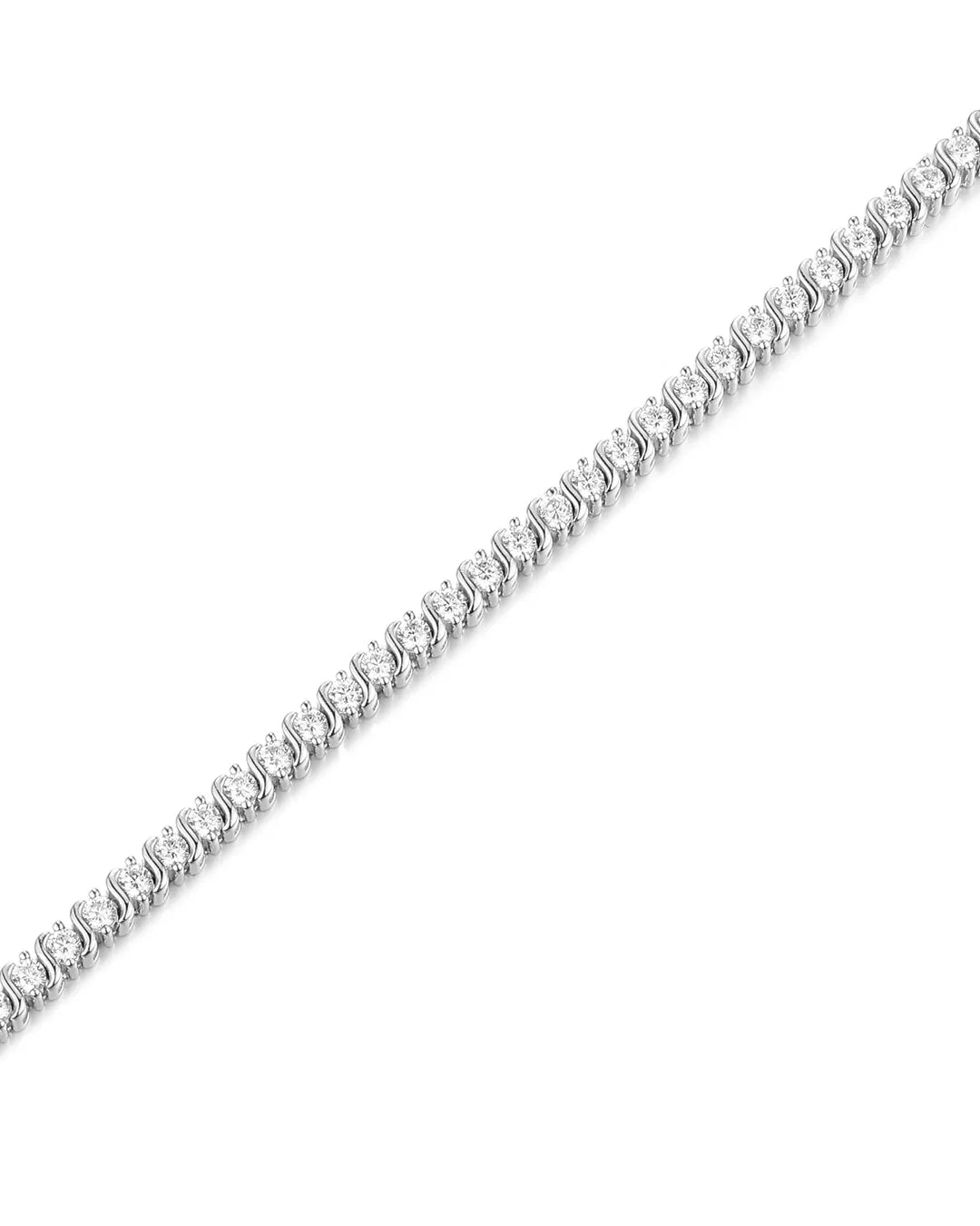 Diamond bracelet on a white background