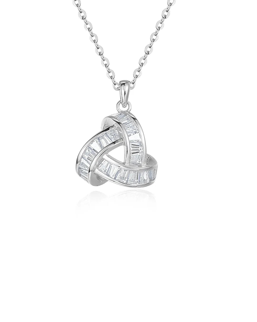 Silver Knot Pendant Necklace